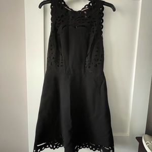 Ted Baker black dress with lace cutouts